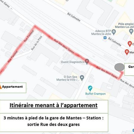 Appartement F2 De Haut Standing En Hypercentre Avec Jardin Prive A 270 M De La Gare De Mantes ! Εξωτερικό φωτογραφία